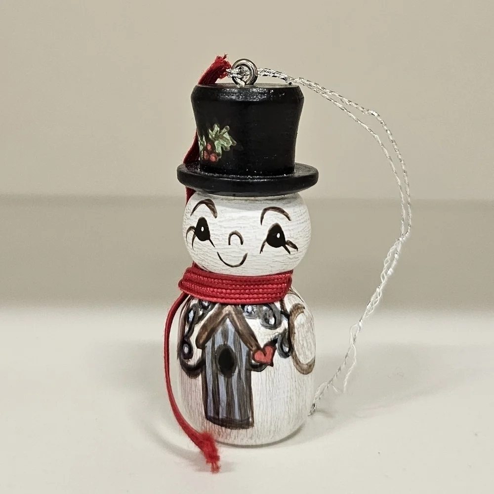 Vintage & RARE MMS Festive Snowman and Santa Ornaments (Qty. 2)